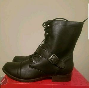 Women's American Rag Farahh black combat boots.